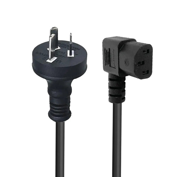 Lindy 2m Power Cable 10A 3-pin Plug to R/A C13 Socket