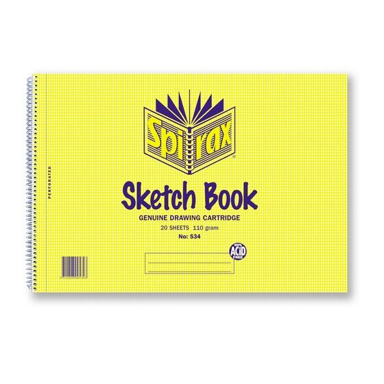 Spirax 534 Sketch Book A4 Spiral Bound