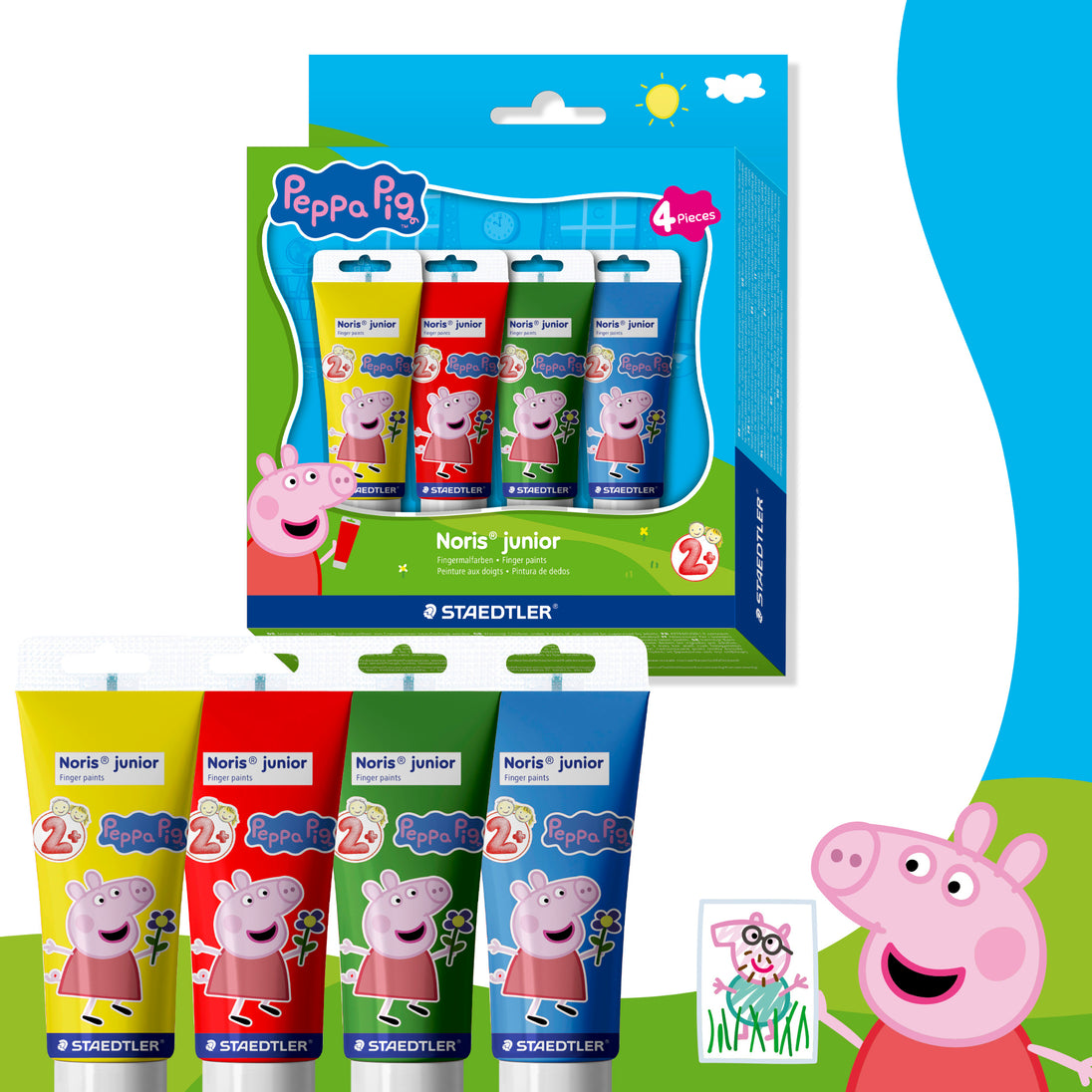 Staedtler Peppa Pig Finger Paints Pack of 4