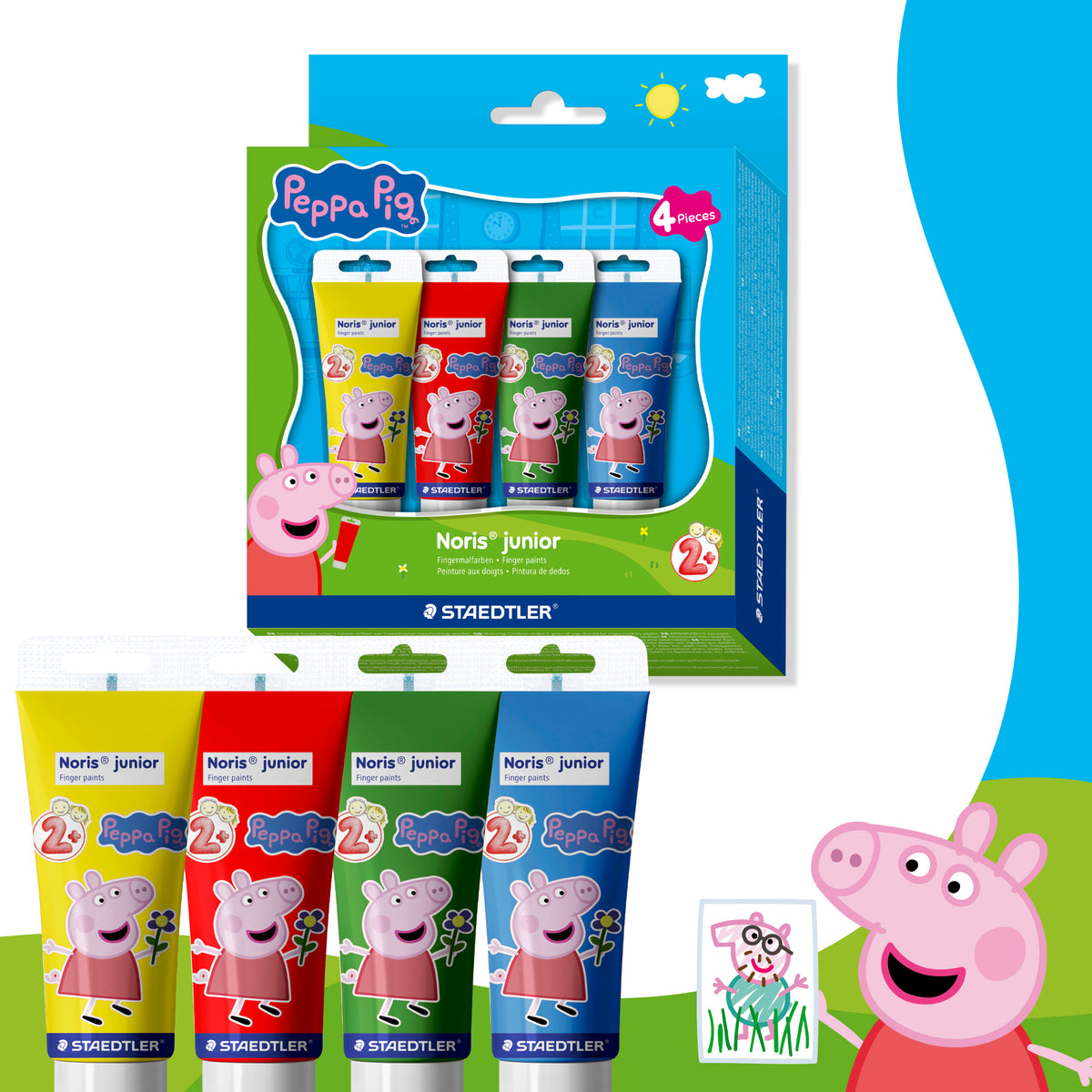 Staedtler Peppa Pig Finger Paints Pack of 4