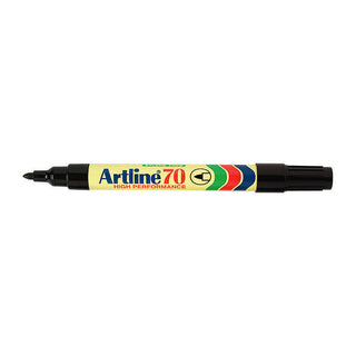 Artline 70 Permanent Marker 1.5mm Bullet Black Box Of 12