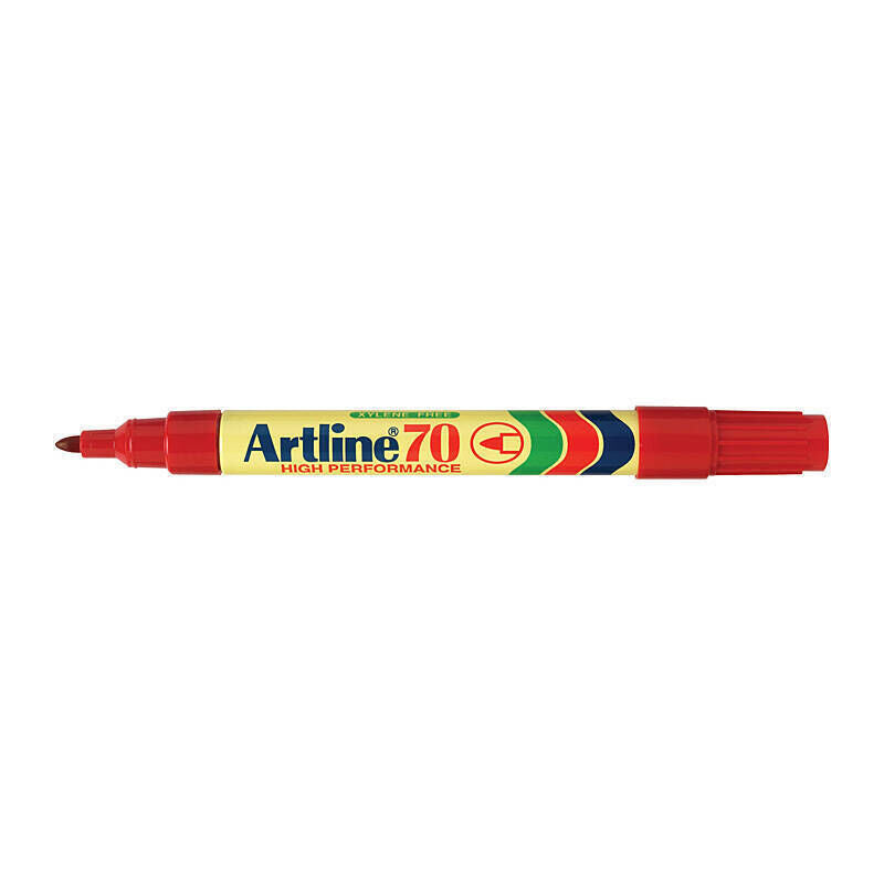 Artline 70 Permanent Marker 1.5mm Bullet Red Box Of 12