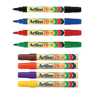 Artline 70 Permanent Marker 1.5mm Bullet Assorted Box Of 12