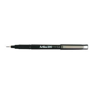 Artline 200 Fineliner Pen 0.4mm Black Box Of 12