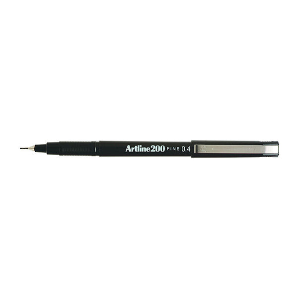 Artline 200 Fineliner Pen 0.4mm Black Box Of 12
