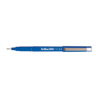 Artline 200 Fineliner Pen 0.4mm Blue Box Of 12