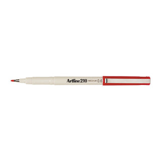 Artline 210 Fineliner Pen 0.6mm Red Box Of 12