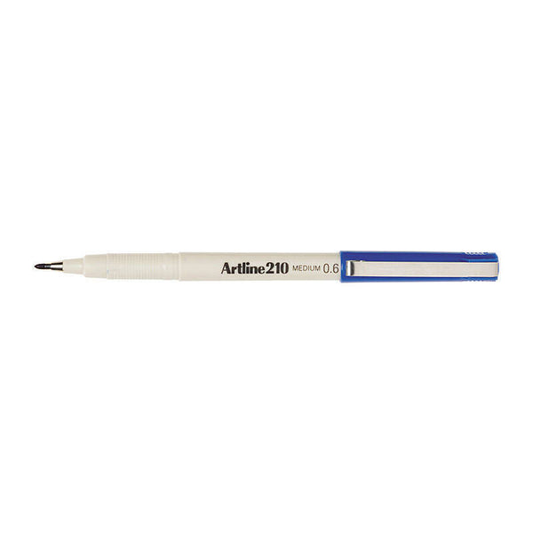 Artline 210 Fineliner Pen 0.6mm Blue Box Of 12