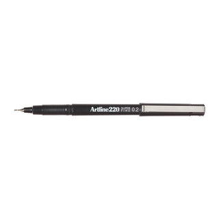 Artline 220 Fineliner Pen 0.2mm Black Box Of 12