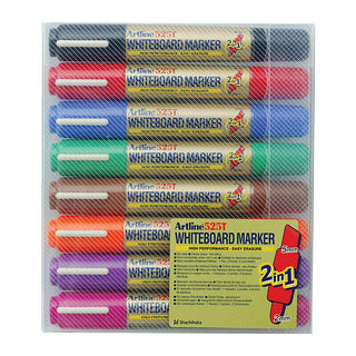 Artline 525T Whiteboard Marker Dual Nib Assorted Wallet of 8