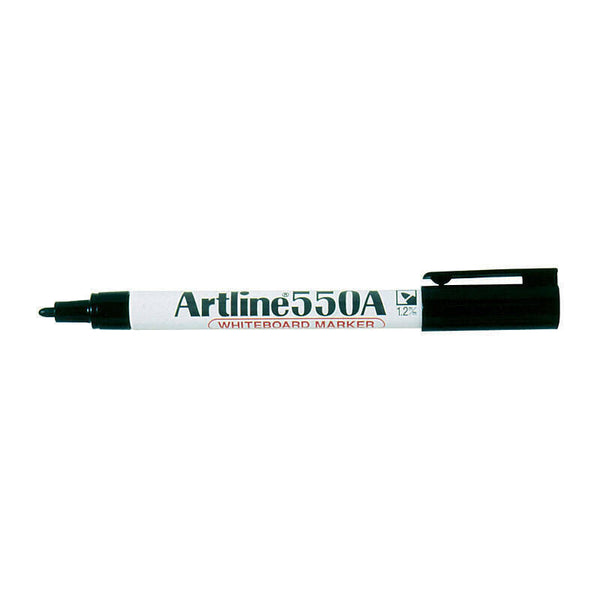 Artline 550A Whiteboard Marker 1.2mm Bullet Black Box Of 12