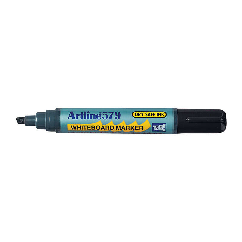 Artline 579 Whiteboard Marker 5mm Chisel Black Box Of 12