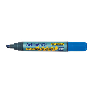 Artline 579 Whiteboard Marker 5mm Chisel Blue Box Of 12
