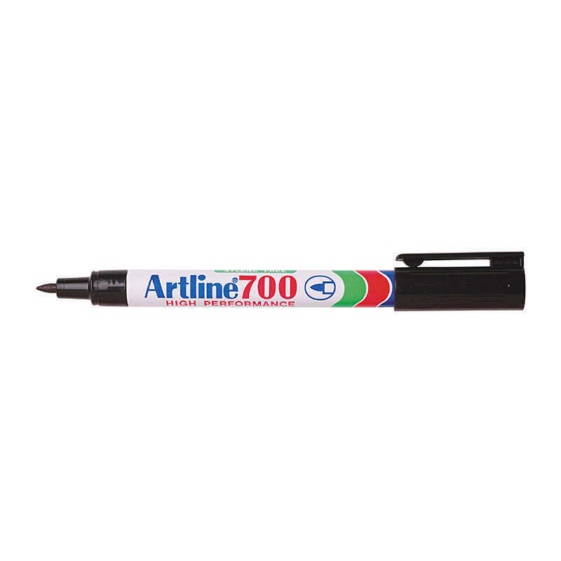 Artline 700 Permanent Marker 0.7mm Bullet Black Box Of 12
