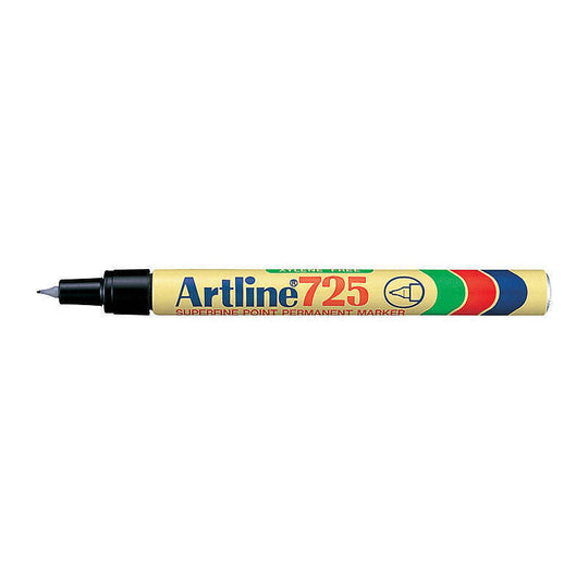Artline 725 Permanent Marker 0.4mm Black Box Of 12