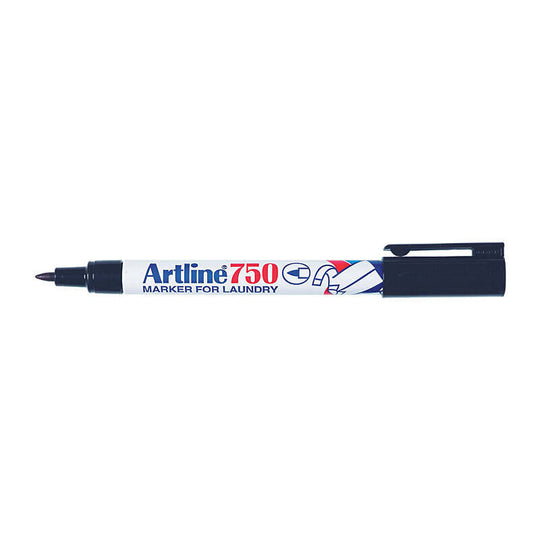 Artline 750 Laundry Marker 0.7mm Bullet Black Box Of 12