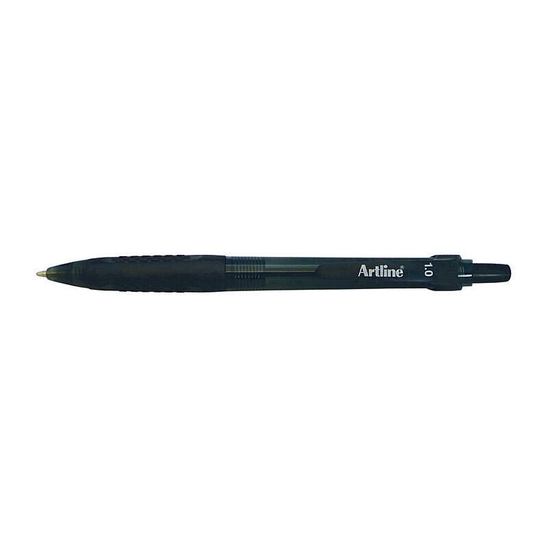 Artline Ikonic 8410 B/point Retract Grip Black Box Of 12