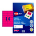 Avery Lsrlb Pink L7163fp 14Up Pack Of 25