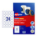 Avery Label Red L7129 40mm 24Up Pack Of 8