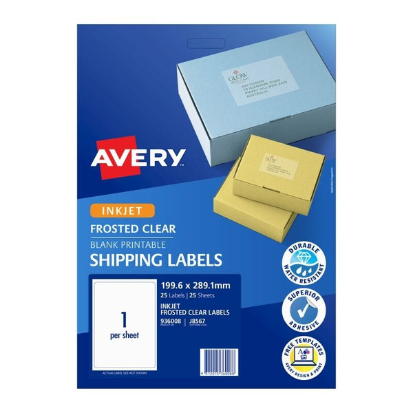 Avery Ij Lbclr J8567 1UP Pack Of 25 Box Of 5