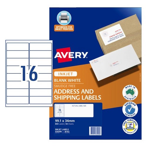 AV InkjetLabel L7162 16UP Pk50