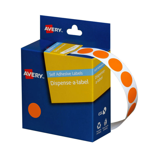 Avery Dispenser Orange 14mm Roll1050
