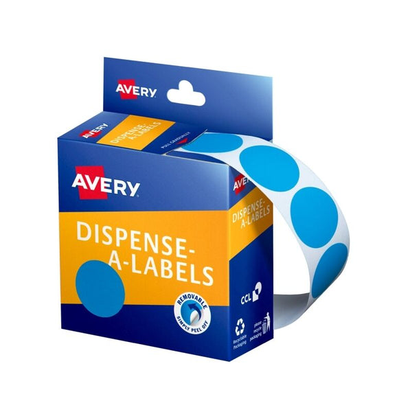 Avery Dis 24mm Blue Dot Pack Of 500 Box Of 5