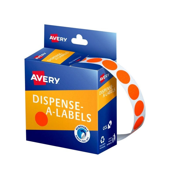 Avery Dispenser Dot 14mm Red Pack Of 700 Box Of 5