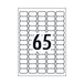 Avery Laser Label L7651 65Up Pack Of 25