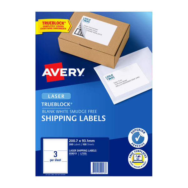 Avery Laser Label L7155 3Up Pack Of 100