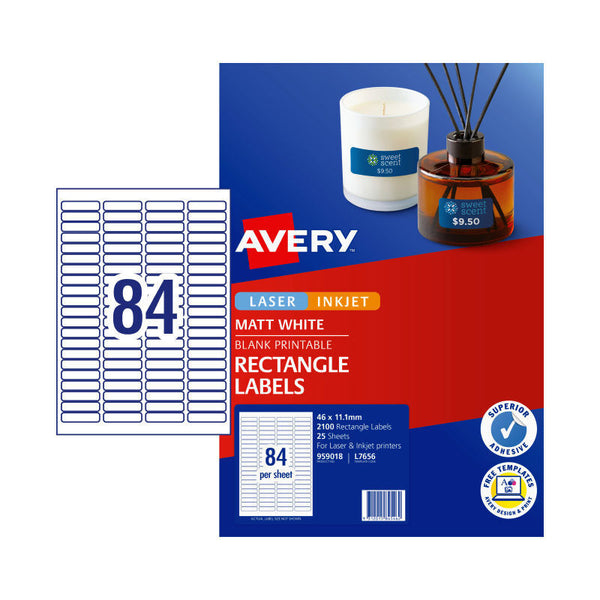 Avery Lip Mp Label L7656 84Up Pack Of 25