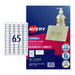 Avery Laser Label Colour L7551 65Up Pack Of 25