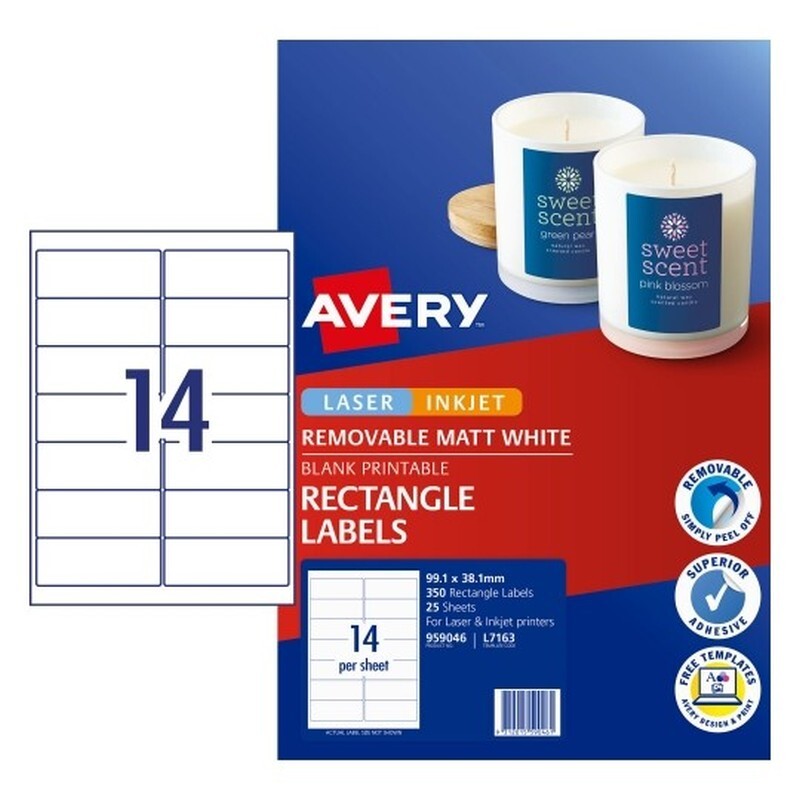 Avery Labels L7163 Lip 14Up Pack Of 350