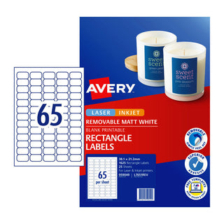 Avery Lip Label L7651rev 65Up Pack Of 25