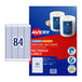 Avery Label Rmvb L7656rev 84Up Pack Of 25