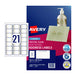 Avery Label Colour L7560 21Up Pack Of 25