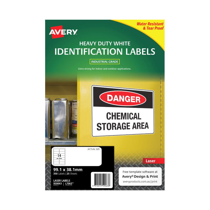 Avery Laser Label L7063 14Up Pack Of 25