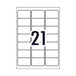 Avery Laser Label L7060 21Up Pack Of 25