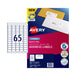 Avery Laser Label Qp L7651 65L Pack Of 100