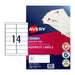 Avery Laser Label L7163 14Up Pack Of 250