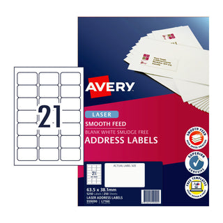 Avery Laser Label L7160 21Up Pack Of 250