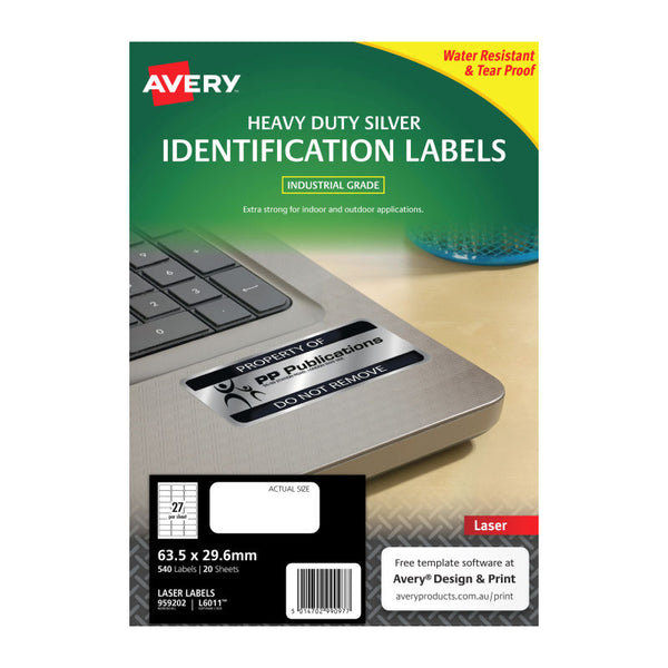 Avery Laser Label L6011 27Up Packet of 20