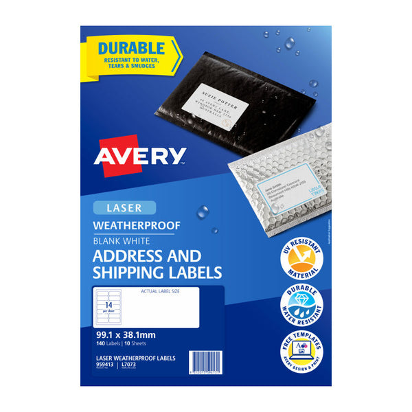 Avery Laser Label L7073 14Up Pack Of 10