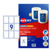 Avery Label Rct L7108rev 9Up Pack Of 10