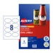 Avery Label Oval L7127 8Up Pack Of 10