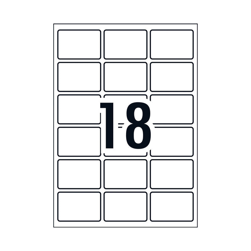 Averylbl Rectangular L7109 18Up Pack Of 10