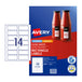 Avery Label Rectangular L7123 14Up Pack Of 10
