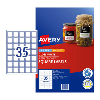 Avery Label Sq Gls White L7119 Pack Of 350