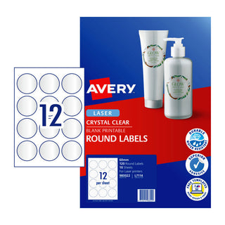 Avery Label 12Up 60mm Colour Red Pack Of 10