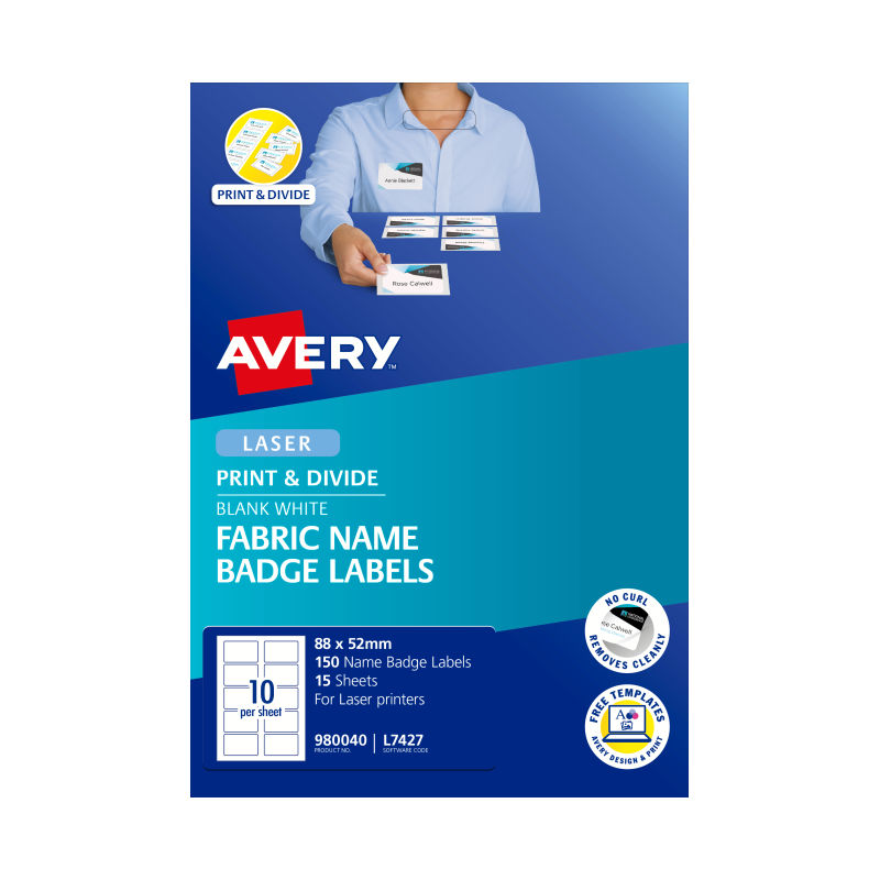 Avery Name Badge L7427 10 Up Pack Of 15
